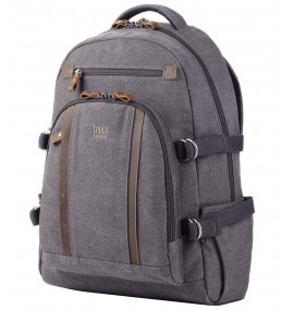 Image pro obrázek produktu Troop London TRP0257 Velký batoh z přírodní bavlny 25 L, NTB 15,6 - Uhlová